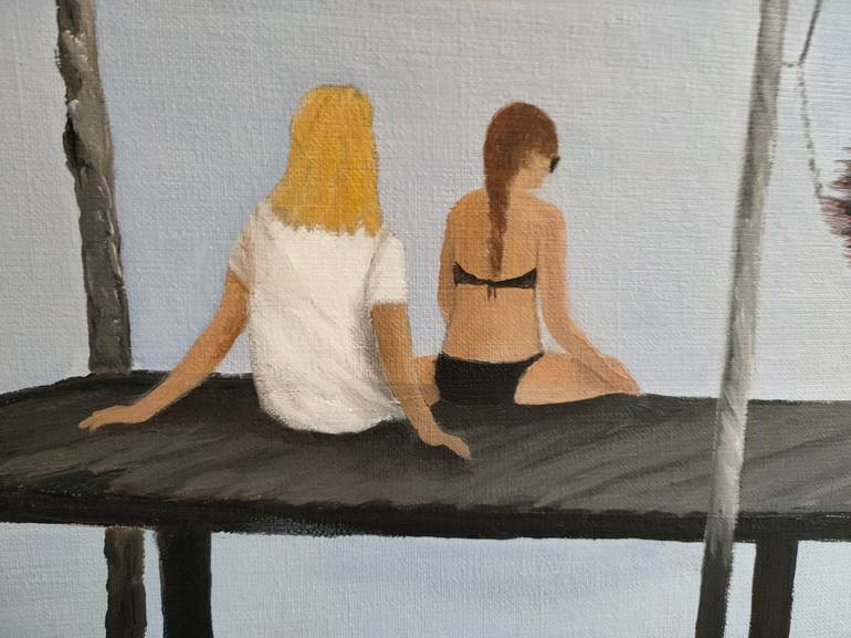 Original Realism Boat Painting by Patricia Gitenay