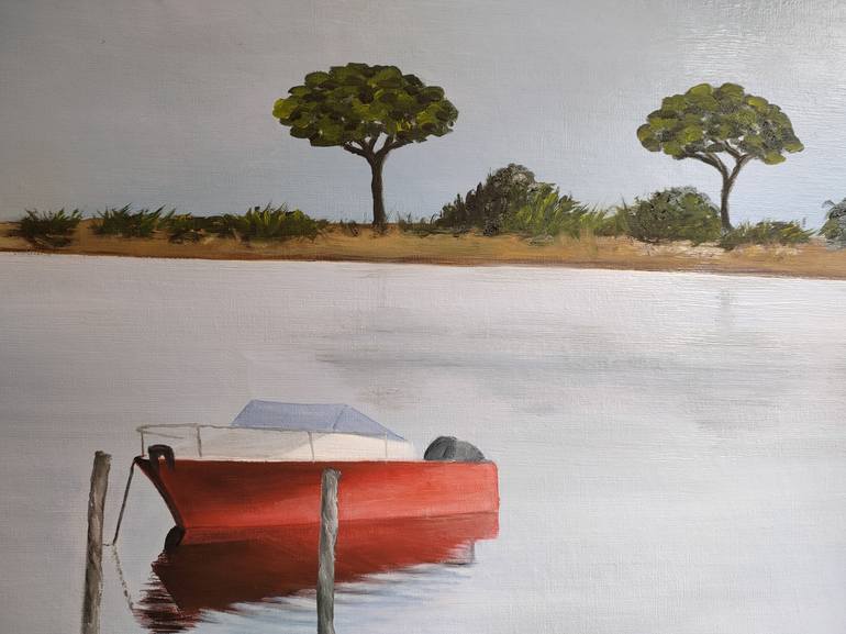 Original Boat Painting by Patricia GITENAY