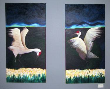 Dancing Cranes [Donated to The Land Conservancy of McHenry County] thumb