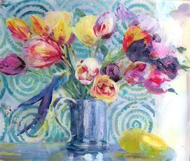 Print of Impressionism Floral Paintings by Maria Bejarano