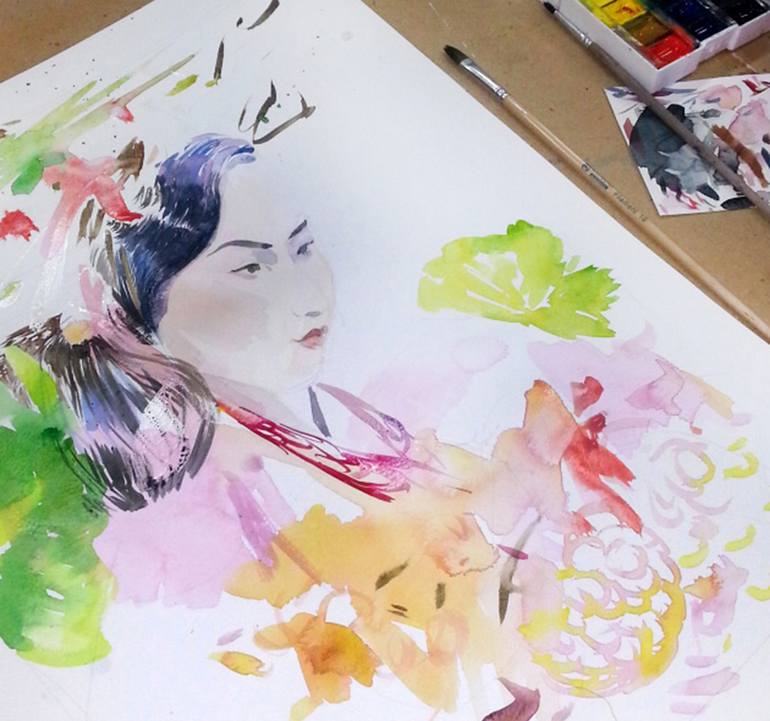 Original Figurative Pop Culture/Celebrity Painting by Maria Bejarano