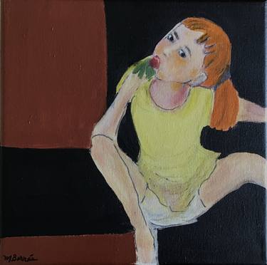Original Abstract Expressionism Children Paintings by Mildred Borras
