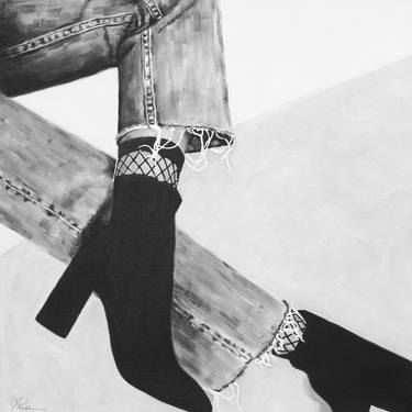 Original Black & White Fashion Paintings by Cindy Press