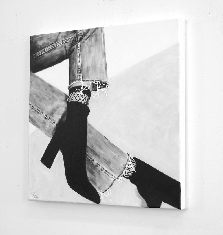 Original Black & White Fashion Painting by Cindy Press