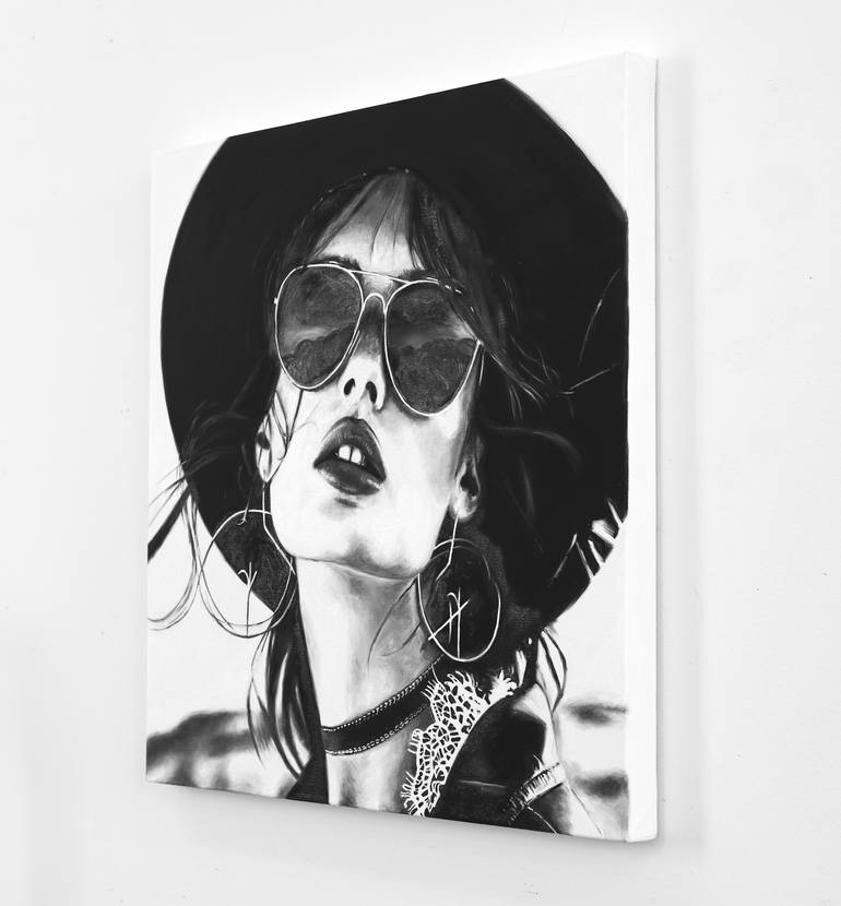 Original Black & White Women Painting by Cindy Press