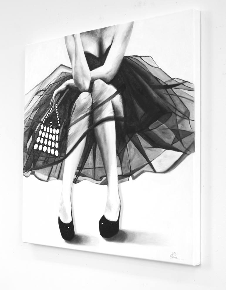 Original Black & White Fashion Painting by Cindy Press