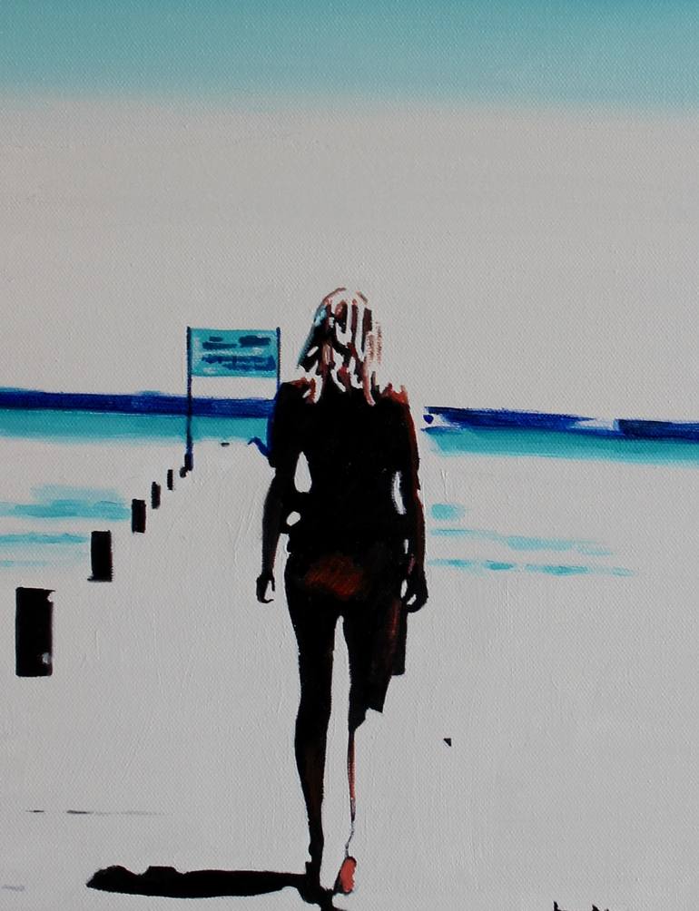 Original Beach Painting by Cindy Press