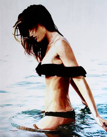 Print of Figurative Beach Paintings by Cindy Press