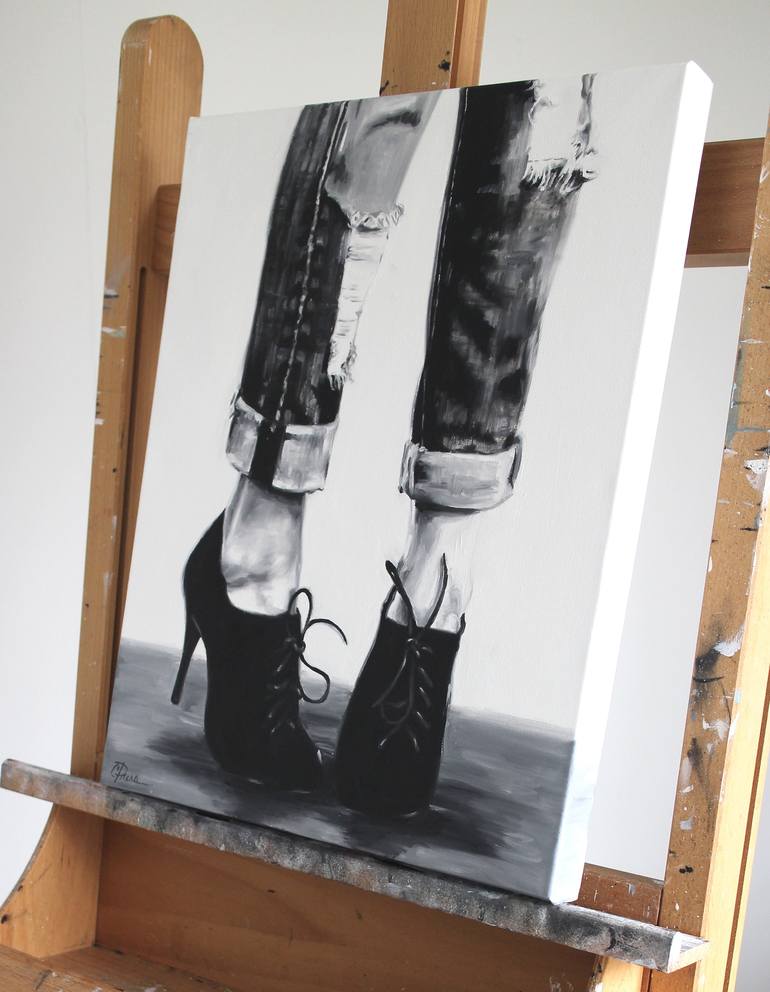 Original Figurative Fashion Painting by Cindy Press