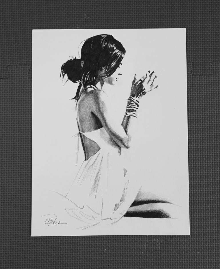 Original Figurative Women Drawing by Cindy Press