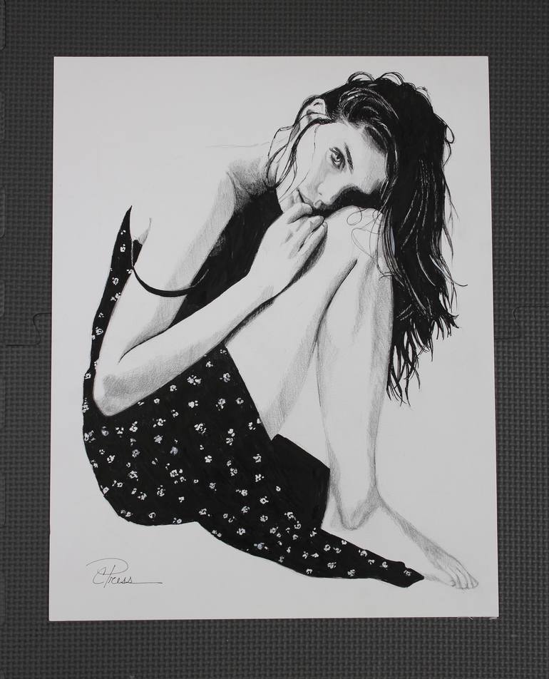 Original Figurative Women Drawing by Cindy Press