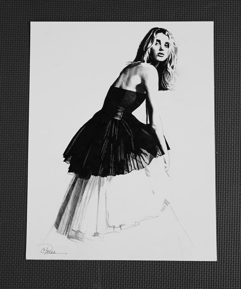 Original Figurative Fashion Drawing by Cindy Press