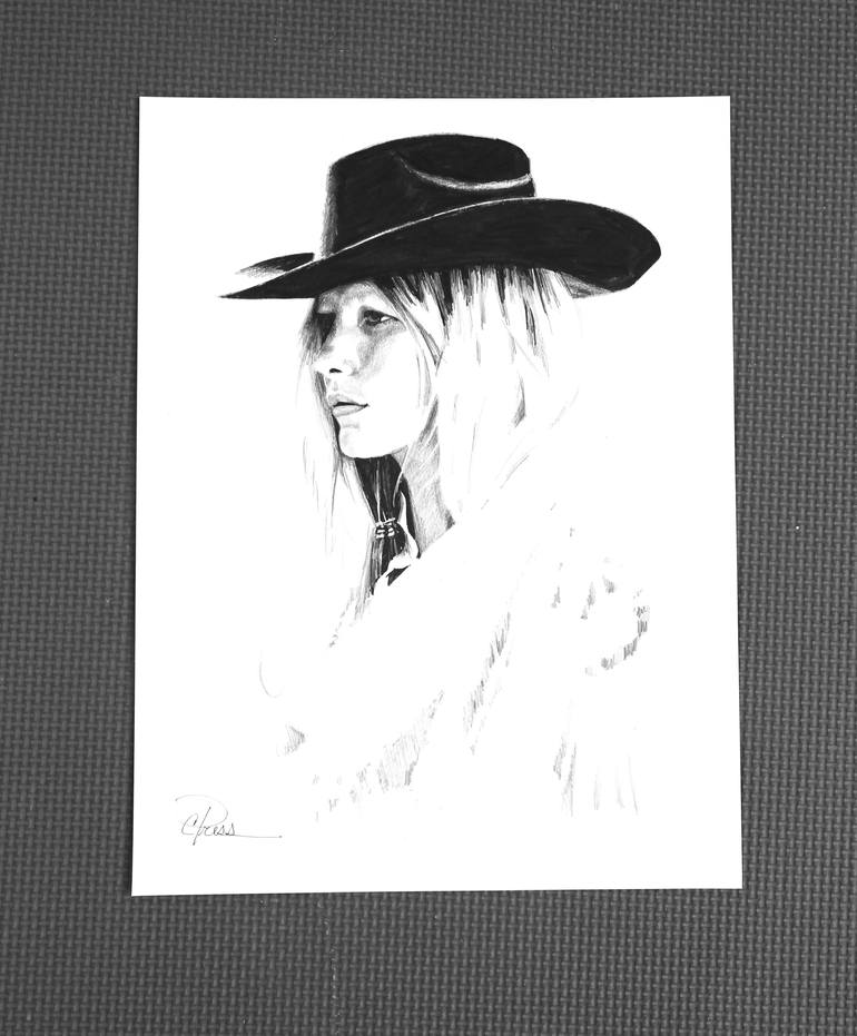 Original Portrait Drawing by Cindy Press