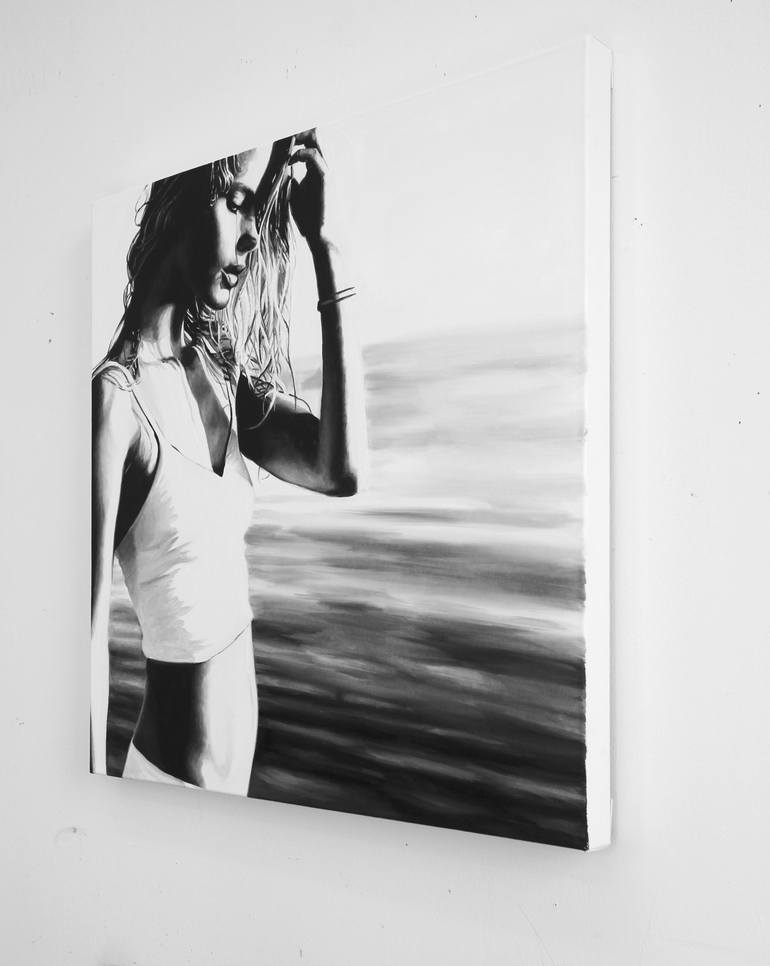 Original Figurative Beach Painting by Cindy Press