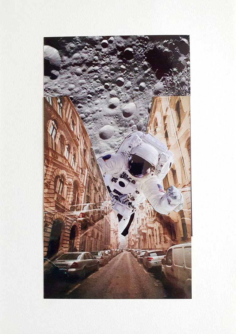 Original Dada People Collage by Agnes Eperjesy