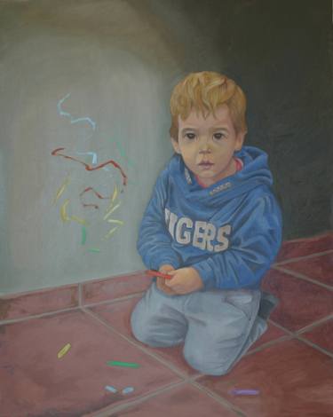 Original Figurative Children Paintings by Jordi Guillem Molins