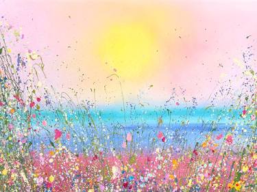 Original Impressionism Floral Printmaking by Yvonne Coomber