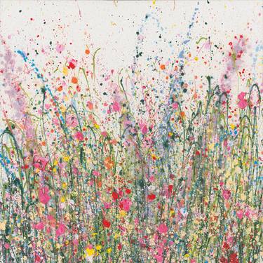 Original Impressionism Floral Printmaking by Yvonne Coomber