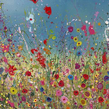 Original Impressionism Floral Printmaking by Yvonne Coomber