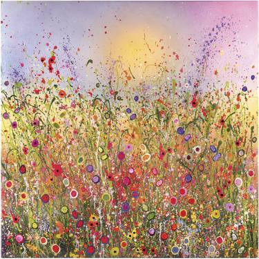 Original Impressionism Floral Printmaking by Yvonne Coomber