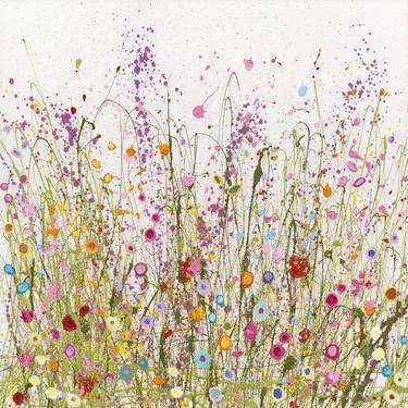 Original Impressionism Floral Printmaking by Yvonne Coomber