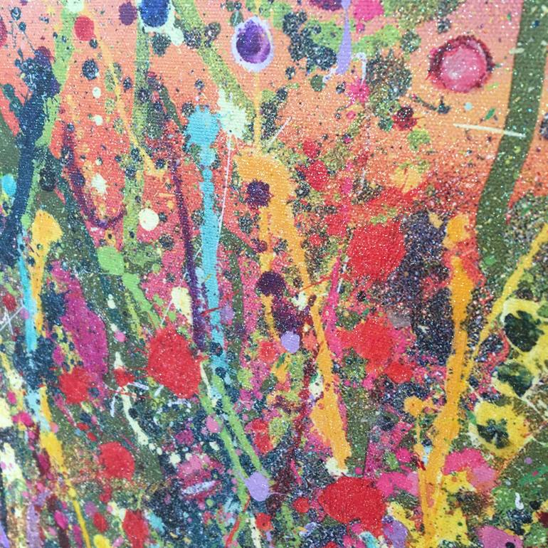 Original Impressionism Floral Printmaking by Yvonne Coomber