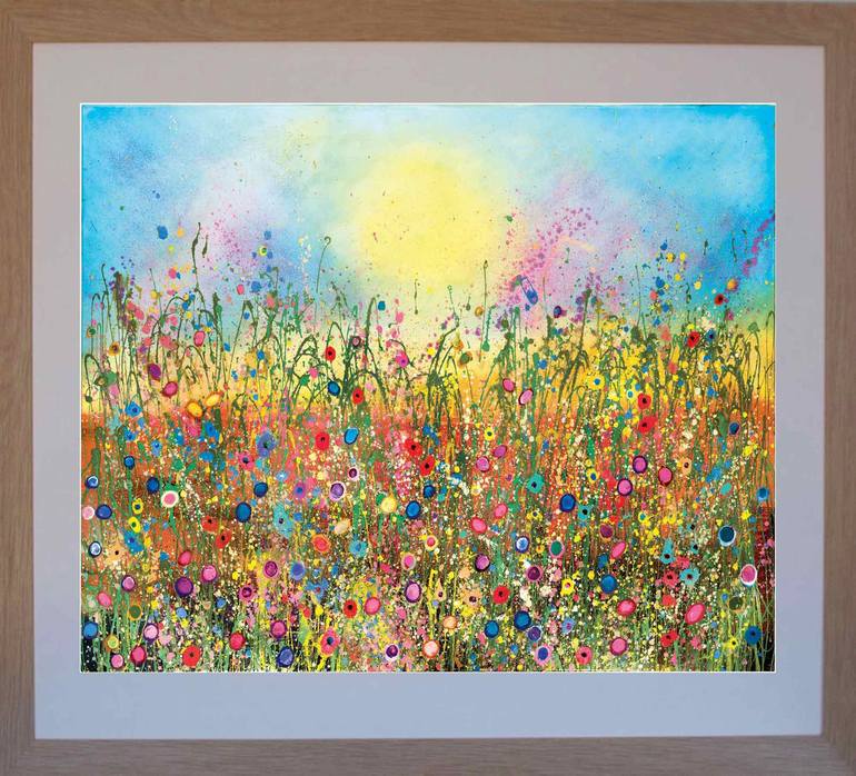 Original Impressionism Floral Printmaking by Yvonne Coomber