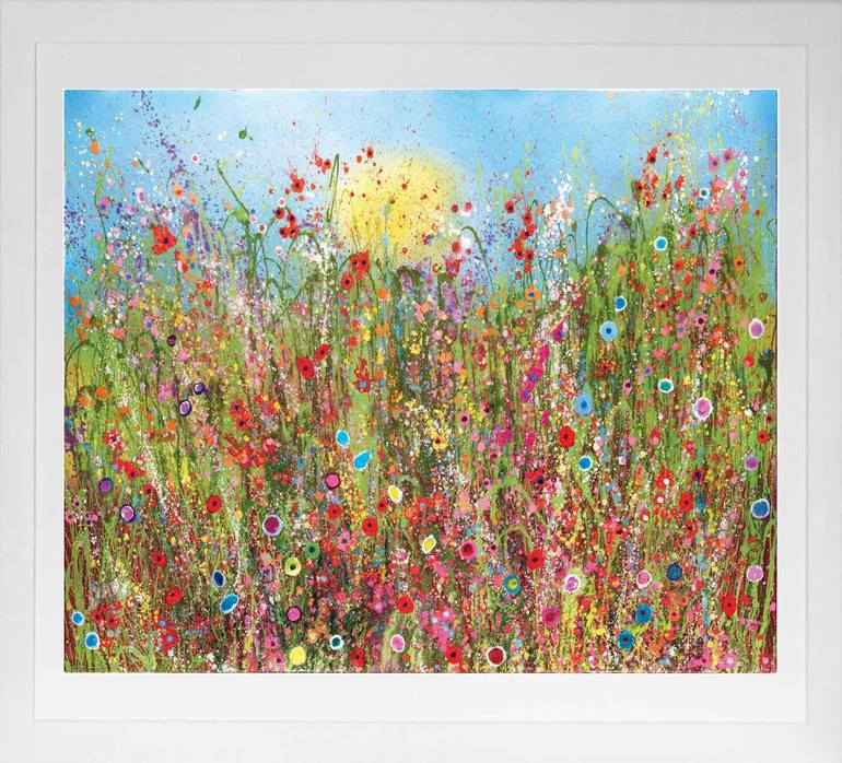 Original Impressionism Floral Printmaking by Yvonne Coomber