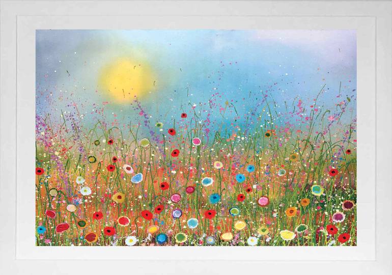 Original Impressionism Floral Printmaking by Yvonne Coomber