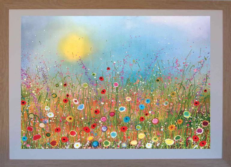 Original Impressionism Floral Printmaking by Yvonne Coomber