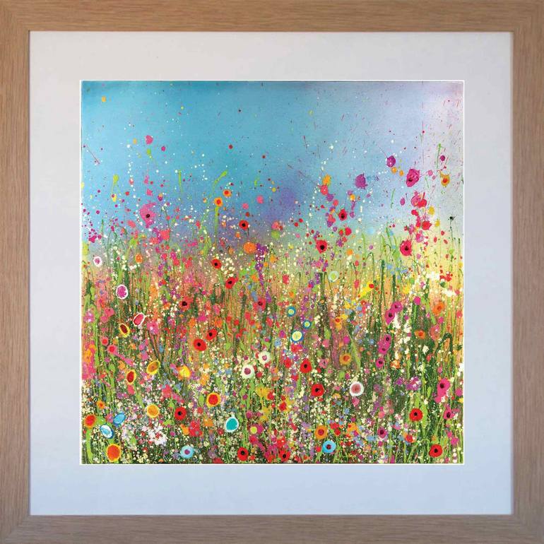 Original Impressionism Floral Printmaking by Yvonne Coomber