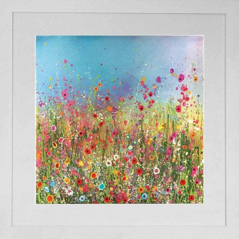 Original Impressionism Floral Printmaking by Yvonne Coomber