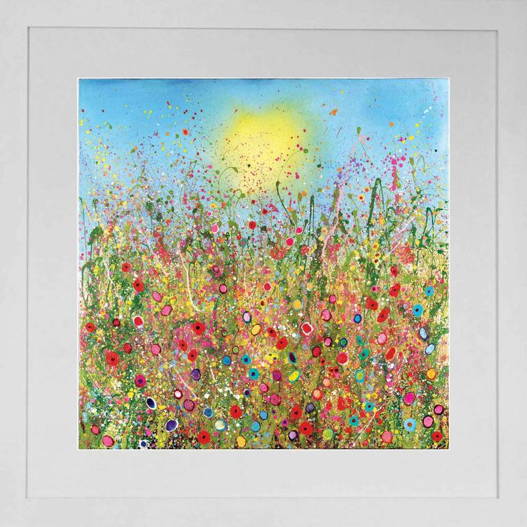 Original Impressionism Floral Printmaking by Yvonne Coomber