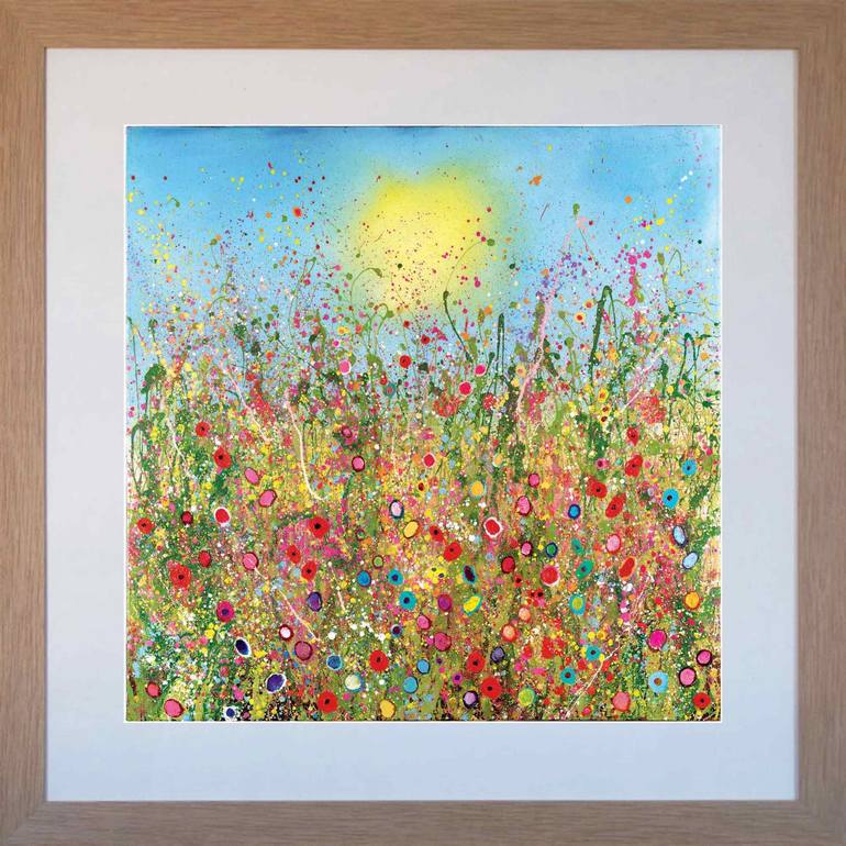 Original Impressionism Floral Printmaking by Yvonne Coomber