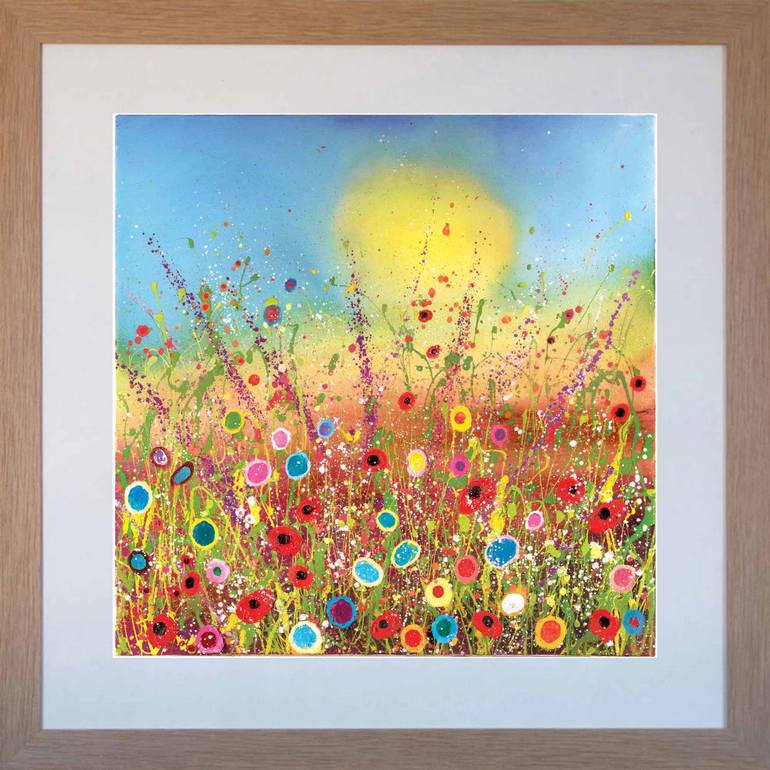 Original Impressionism Floral Printmaking by Yvonne Coomber