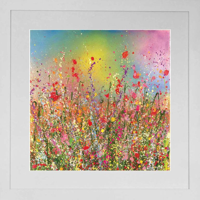 Original Impressionism Floral Printmaking by Yvonne Coomber