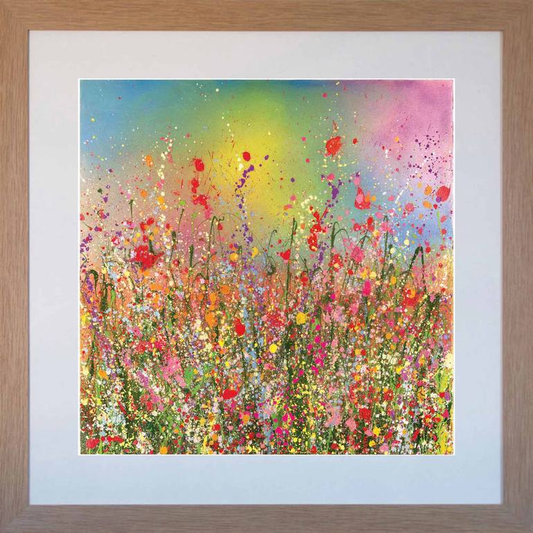 Original Impressionism Floral Printmaking by Yvonne Coomber