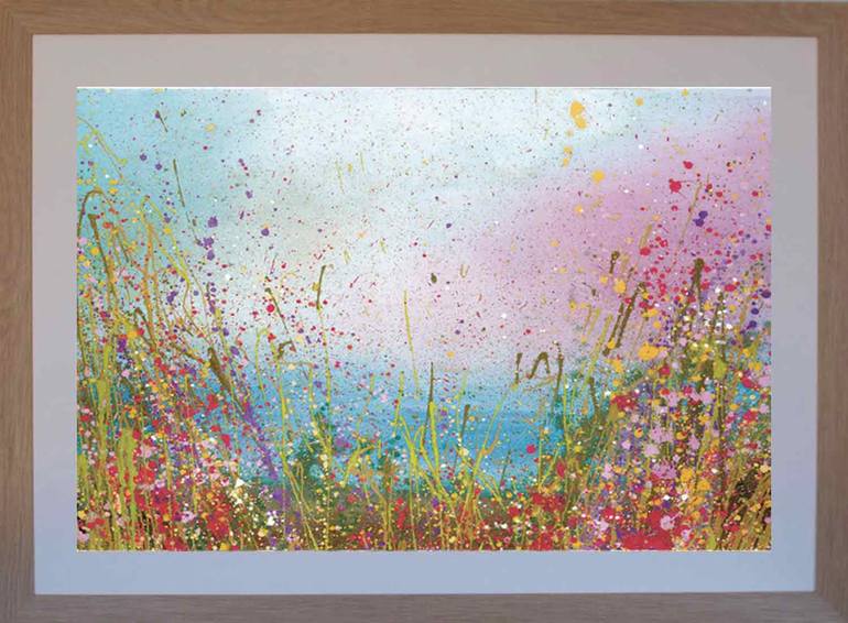 Original Impressionism Floral Printmaking by Yvonne Coomber