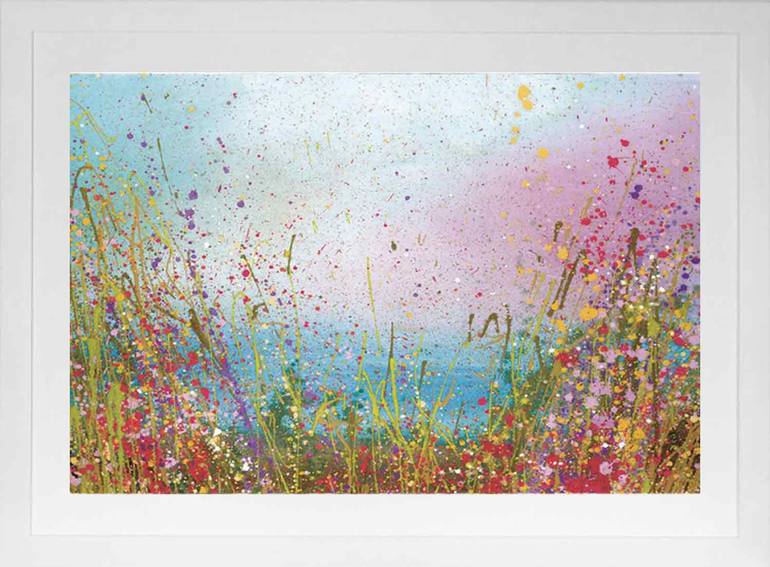 Original Impressionism Floral Printmaking by Yvonne Coomber