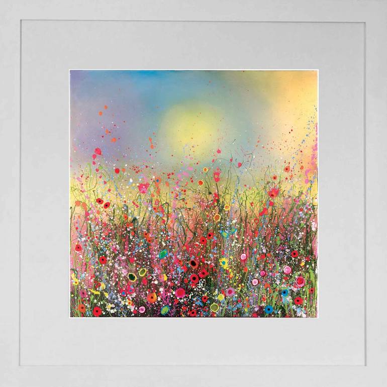 Original Impressionism Floral Printmaking by Yvonne Coomber