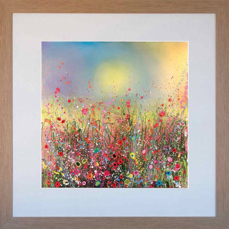 Original Impressionism Floral Printmaking by Yvonne Coomber