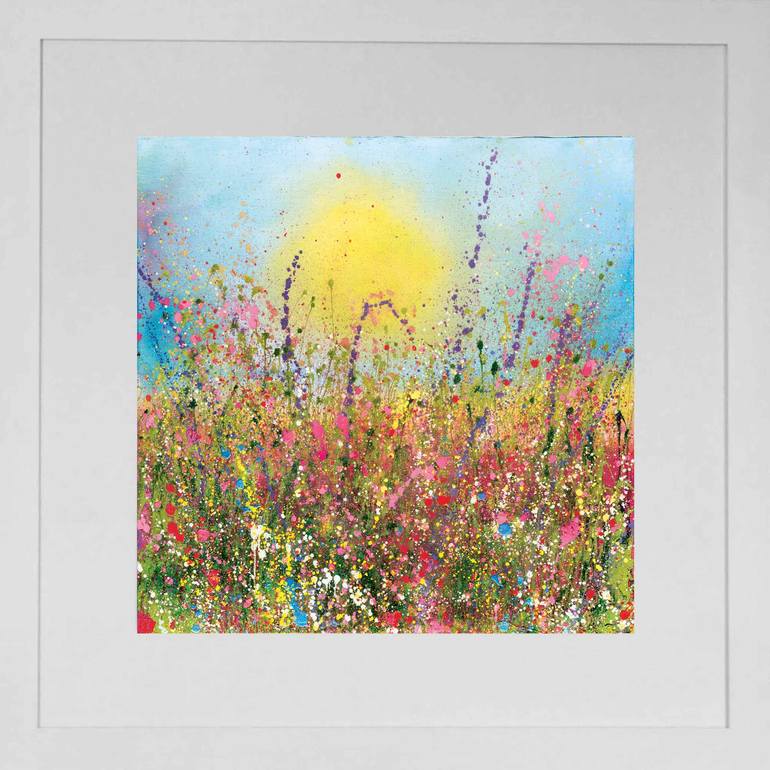 Original Impressionism Floral Printmaking by Yvonne Coomber