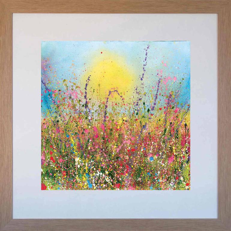 Original Impressionism Floral Printmaking by Yvonne Coomber