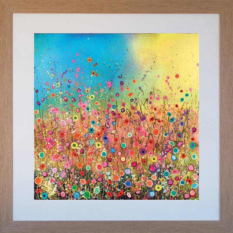 Original Impressionism Floral Printmaking by Yvonne Coomber