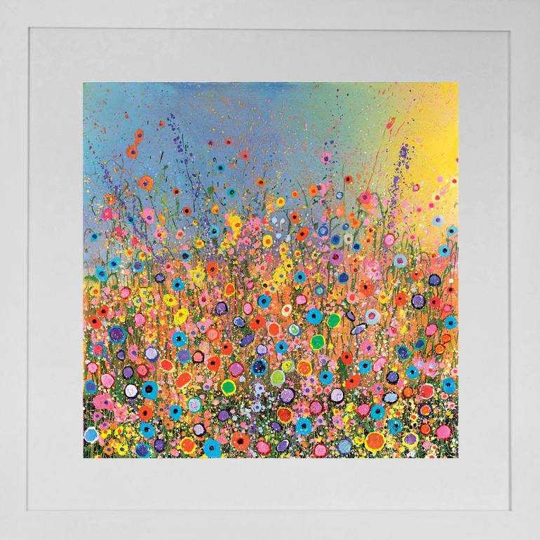 Original Impressionism Floral Printmaking by Yvonne Coomber