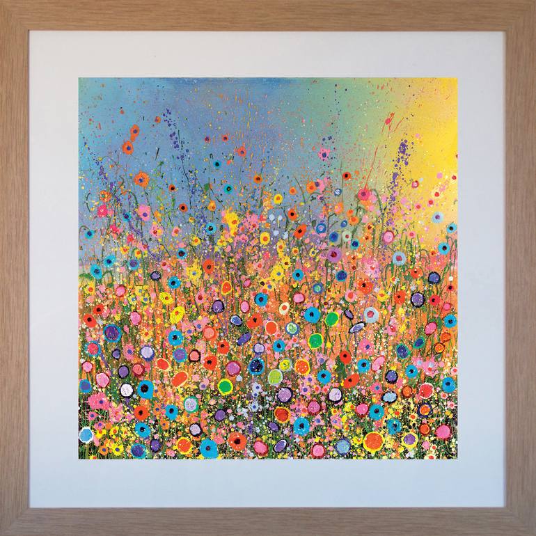 Original Impressionism Floral Printmaking by Yvonne Coomber