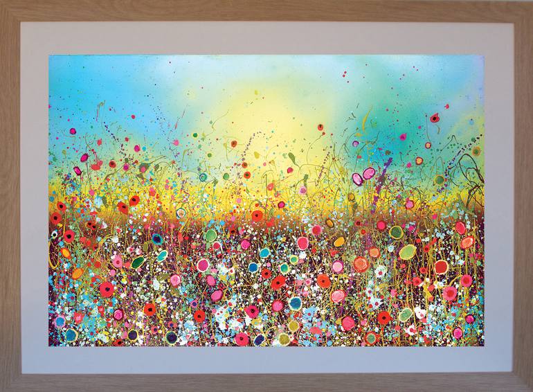 Original Impressionism Floral Printmaking by Yvonne Coomber