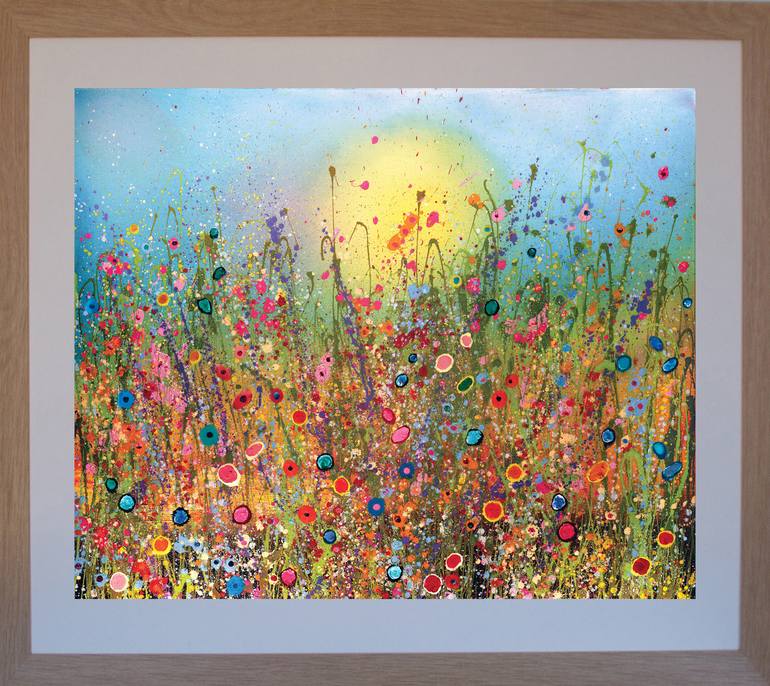 Original Impressionism Floral Printmaking by Yvonne Coomber