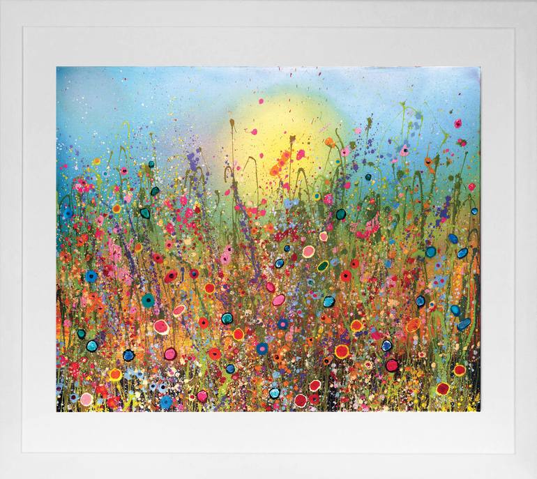 Original Impressionism Floral Printmaking by Yvonne Coomber