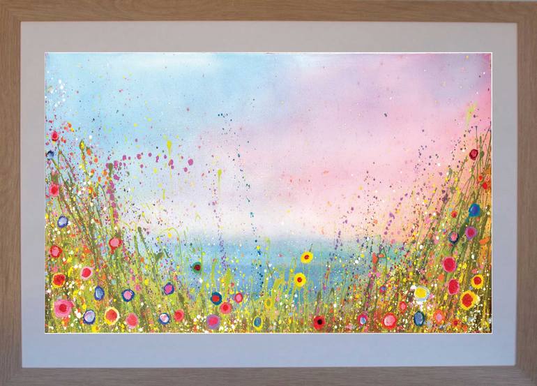 Original Abstract Floral Printmaking by Yvonne Coomber